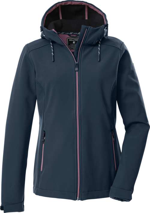 Killtec KOW 8 Damen Softshelljacke mit Kapuze dunkelblau 48 - Damenjacken