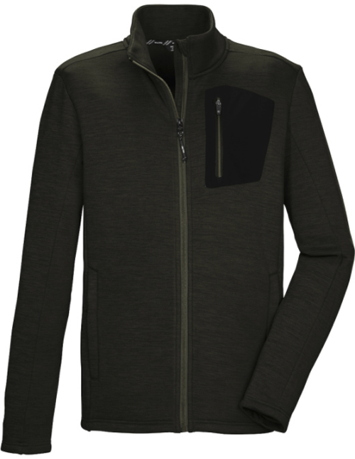 Killtec KOW 80 Herren Powerstretchjacke mit Stehkragen dunkelgrün M - Herrenjacken