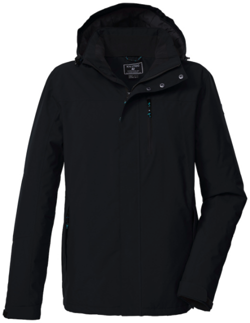 Killtec KOW 90 Herren Funktionsjacke mit abzippbarer Kapuze schwarz XL - Herrenjacken
