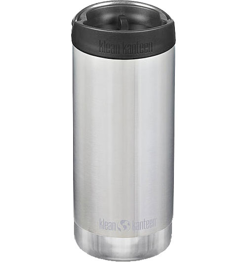Klean Kanteen TKWide Edelstahl Thermoflasche 355 ml Silber - Isolierflaschen & Isobehälter
