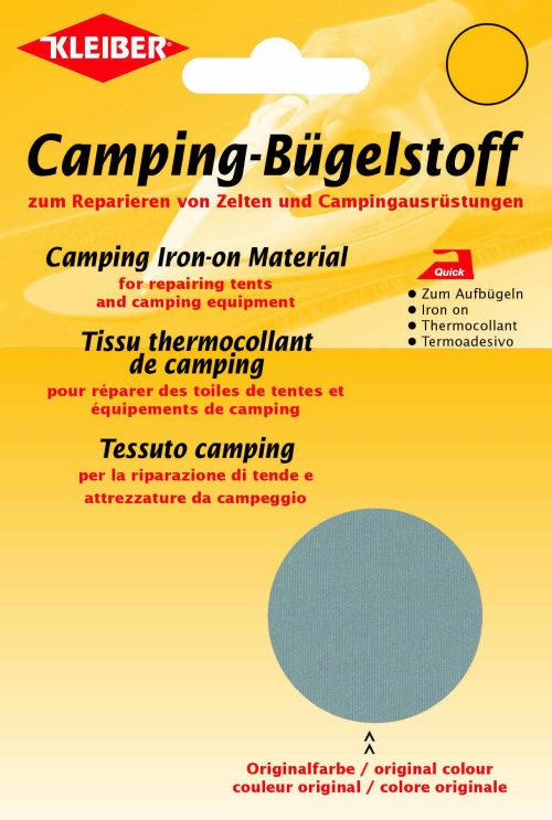 Kleiber Camping-Bügelstoff aus Original-Zeltstoff Grau - Zeltreparatur