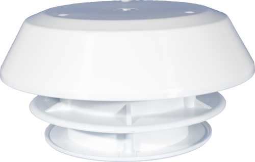 Knorz Dachlüfter für Dunstabzug 190 mm mit Schlauchanschluss 80 mm weiß - Dachlüfter