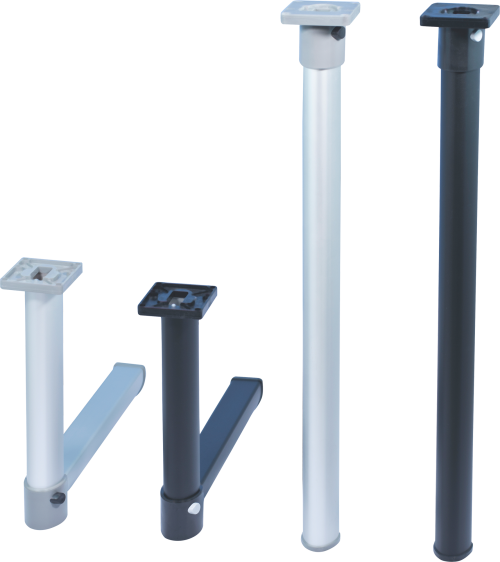 Knorz Gelenktischfuß mattsilber Gelenk oben 675 mm - Tischgestelle & Tischbeine