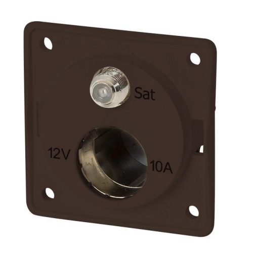 Kombisteckdose 12V+ SAT braun - Sat-Zubehör von Berker