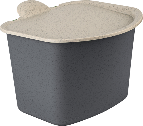 Koziol Abfall Behälter Bibo Bio nature ash grey - Abfallbehälter