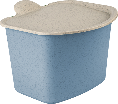 Koziol Abfall Behälter Bibo Bio nature flower blue - Abfallbehälter