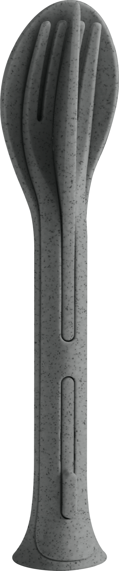 Koziol Besteck-Set 3-teilig KLIKK POCKET nature ash grey - Campingbesteck