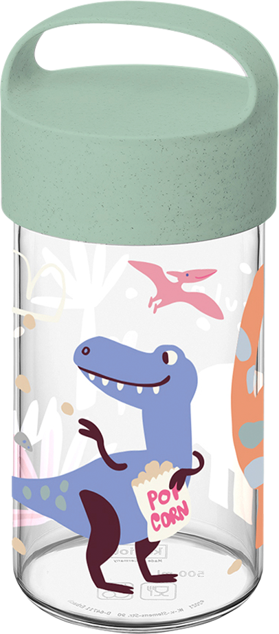 Koziol Buddy Snack Trinkflasche / Snackpot 500 ml organic green rex - Trinkflaschen