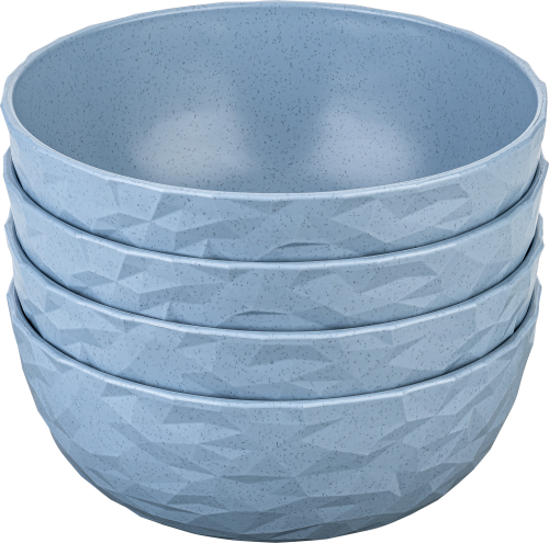 Koziol Club Bowl Schale 4-tlg. 700 ml - Nature Flower Blue - Schüsseln & Schalen