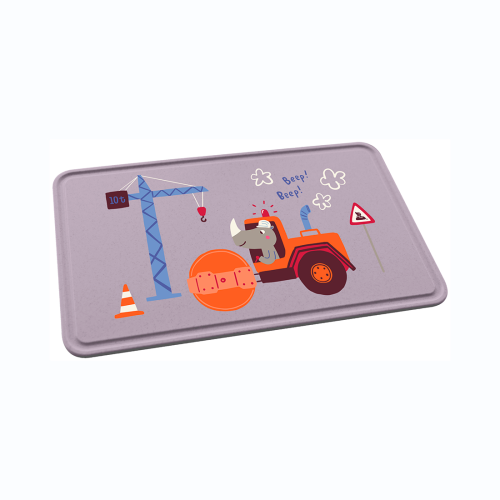 Koziol Connect Board Frühstücksbrettchen für Kinder organic grey trucks - Schneidebretter