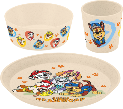 Koziol Connect Paw Patrol Geschirr-Set 3-tlg. organic moon - Kunststoff und Melamin Geschirr-Sets