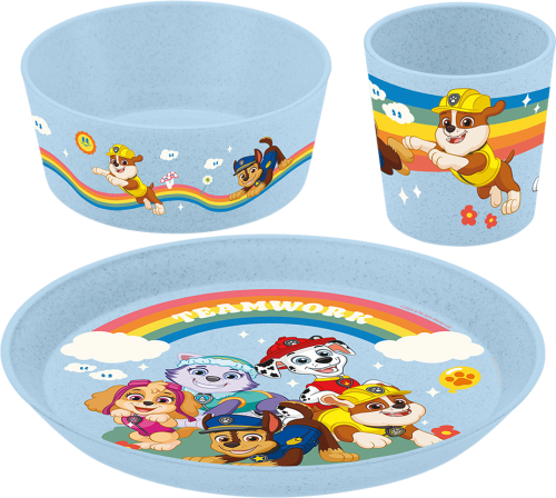 Koziol Connect Paw Patrol Geschirr-Set 3-tlg. organic sky blue - Kunststoff und Melamin Geschirr-Sets