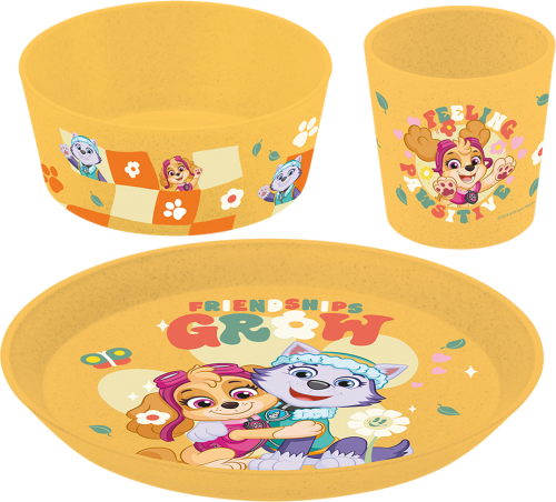 Koziol Connect Paw Patrol Geschirr-Set 3-tlg. organic yellow - Kunststoff und Melamin Geschirr-Sets
