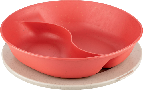 Koziol Connect Separee Menüteller mit Deckel 1,5 Liter nature coral  - Teller