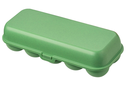 Koziol Eggs to go Eierbox für 10 Eier nature leaf - Lebensmittelbehälter / Vorratsdosen