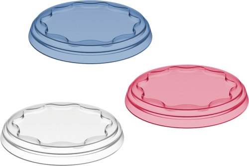 Koziol Frischedeckel FRESH tr. coral/deep blue/soft grey 3er-Set                   - Sonstiges Küchenzubehör