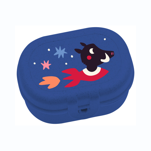 Koziol Pascal Mini Snackbox / Essensdose organic blue space - Lebensmittelbehälter / Vorratsdosen