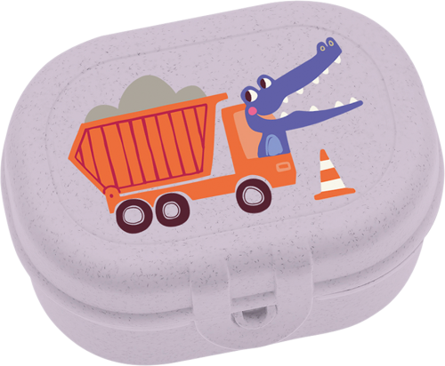 Koziol Pascal Mini Snackbox / Essensdose organic grey trucks - Lebensmittelbehälter / Vorratsdosen