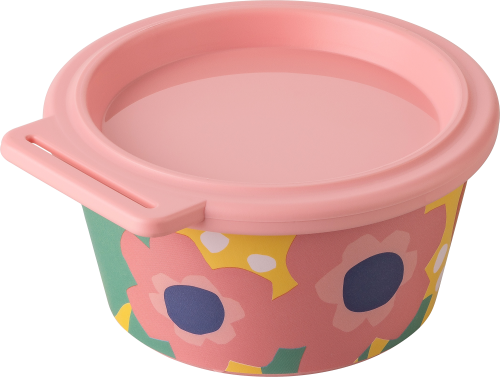 Koziol Schale Nora Box mit Deckel 250 ml Blooms sweet pink - Schüsseln & Schalen