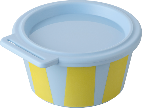 Koziol Schale Nora Box mit Deckel 250 ml Stripes sweet blue - Schüsseln & Schalen
