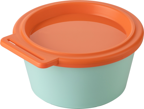 Koziol Schale Nora Box mit Deckel 250 ml sweet green/strong coral - Schüsseln & Schalen
