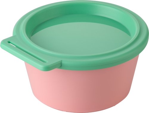 Koziol Schale Nora Box mit Deckel 250 ml sweet pink/mid green - Schüsseln & Schalen