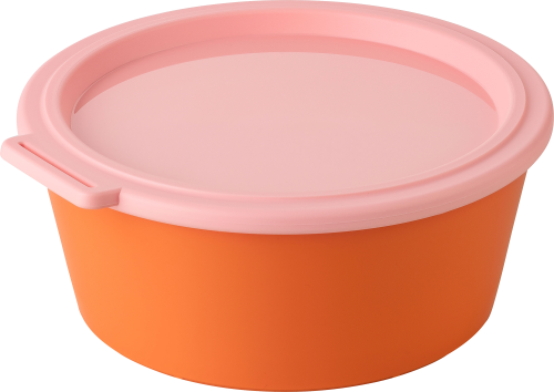 Koziol Schale mit Deckel Nora Box 1,3 Liter strong coral/sweet pink - Schüsseln & Schalen