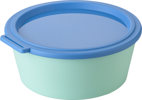 Koziol Schale mit Deckel Nora Box 1,3 Liter sweet green/strong blue - Schüsseln & Schalen