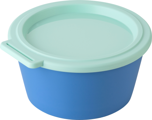 Koziol Schale mit Deckel Nora Box 700 ml strong blue/sweet green - Schüsseln & Schalen