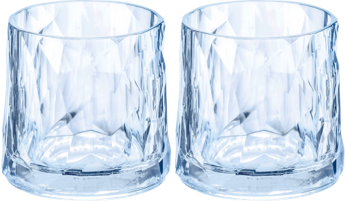 Koziol Superglas CLUB No. 2 2er Set 250 ml transparent aquamarine - Gläser