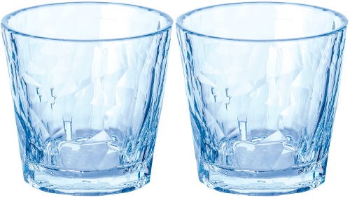 Koziol Superglas CLUB No. 22 2er Set 250 ml transparent aquamarine - Gläser