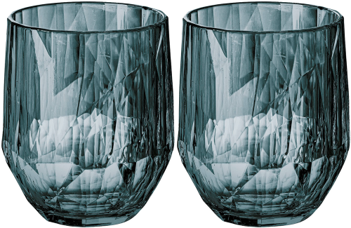 Koziol Superglas CLUB No. 24 2er Set 300 ml transparent grey  - Gläser