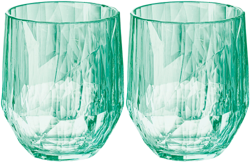 Koziol Superglas CLUB No. 24 2er Set 300 ml transparent jade  - Gläser