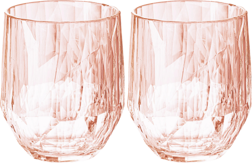 Koziol Superglas CLUB No. 24 2er Set 300 ml transparent rose quartz  - Gläser