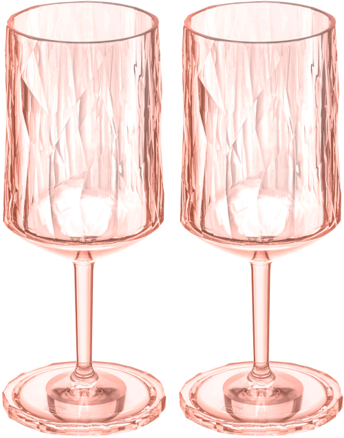 Koziol Superglas CLUB No. 4 2er Set 300 ml transparent rosa quartz - Gläser