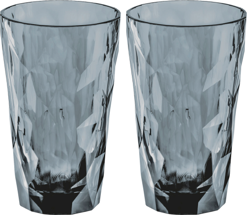 Koziol Superglas CLUB No. 6 2er Set 300 ml transparent grey - Gläser