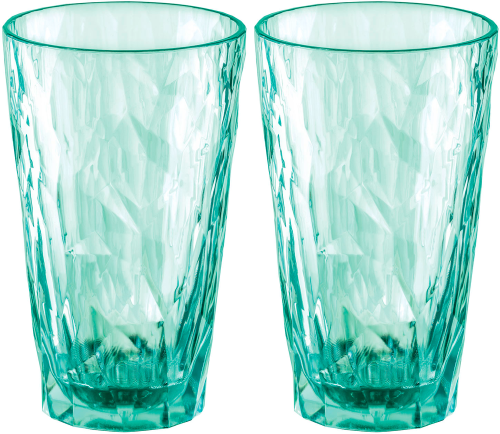 Koziol Superglas CLUB No. 6 2er Set 300 ml transparent jade - Gläser