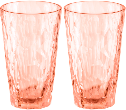 Koziol Superglas CLUB No. 6 2er Set 300 ml transparent rosa quartz - Gläser