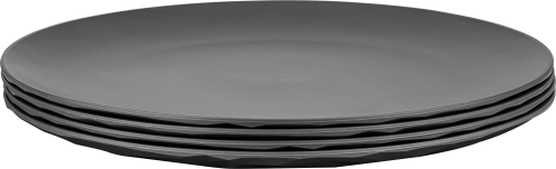 Koziol Tellerset Club Plate 4 teilig flach 260 mm Nature ash grey - Teller