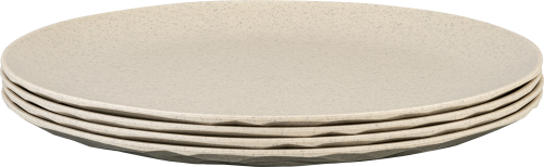 Koziol Tellerset Club Plate 4 teilig flach 260 mm Nature desert sand - Teller