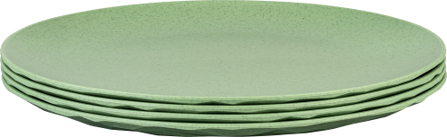 Koziol Tellerset Club Plate 4 teilig flach 260 mm Nature leaf green - Teller