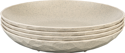 Koziol Tellerset Club Plate 4 teilig tief 220 mm Nature desert sand - Teller