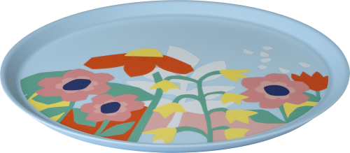 Koziol großer Teller Nora Plate 255 mm Blooms sweet blue - Teller