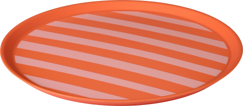 Koziol großer Teller Nora Plate 255 mm Stripes strong coral - Teller