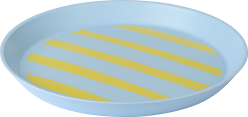 Koziol kleiner Teller Nora Plate 205 mm Stripes sweet blue - Teller