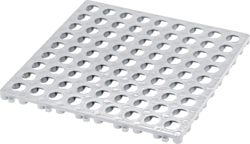 Kunststoffrost grau 49,5 x 49,5 cm - Vorzeltteppich & Zeltboden von Berger