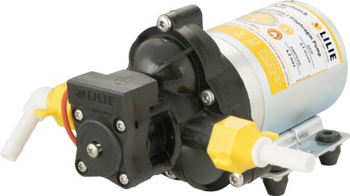 LILIE Membranpumpe Classic WeißGELB Trinkwasserpumpe LP471 24V 3,1 bar 7,5 l/min - Wasserpumpen