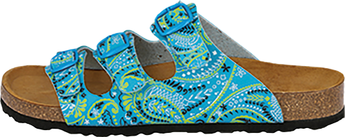 Lico Bioline Lady Power Damen Pantolette türkis/lemon  39 - Damenschuhe