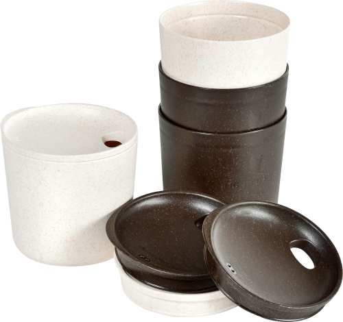 Light My Fire MyCup'n Lid short  4er Pack cream/cocoa - Becher & Tassen