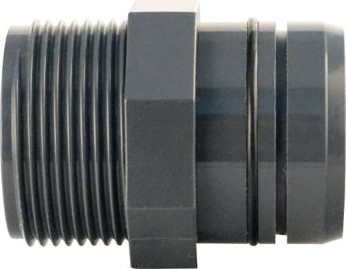 Lilie 40mm gerader Rohrverbinder mit  AG 1 ¼ Zoll, Doppel-O-Ring Außenringnut  - Wasserversorgung Ersatzteile  und Zubehör